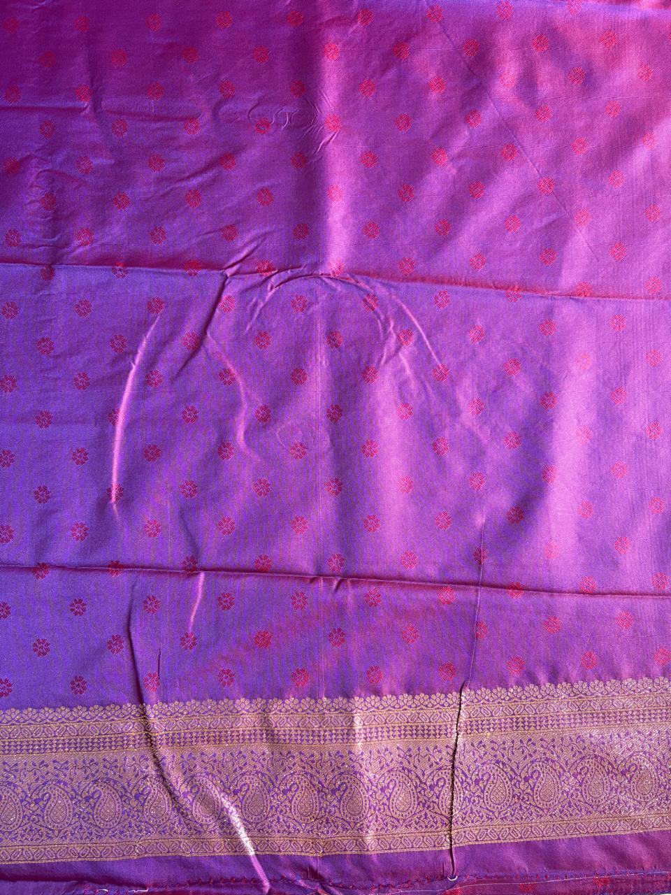 Purple color silk saree