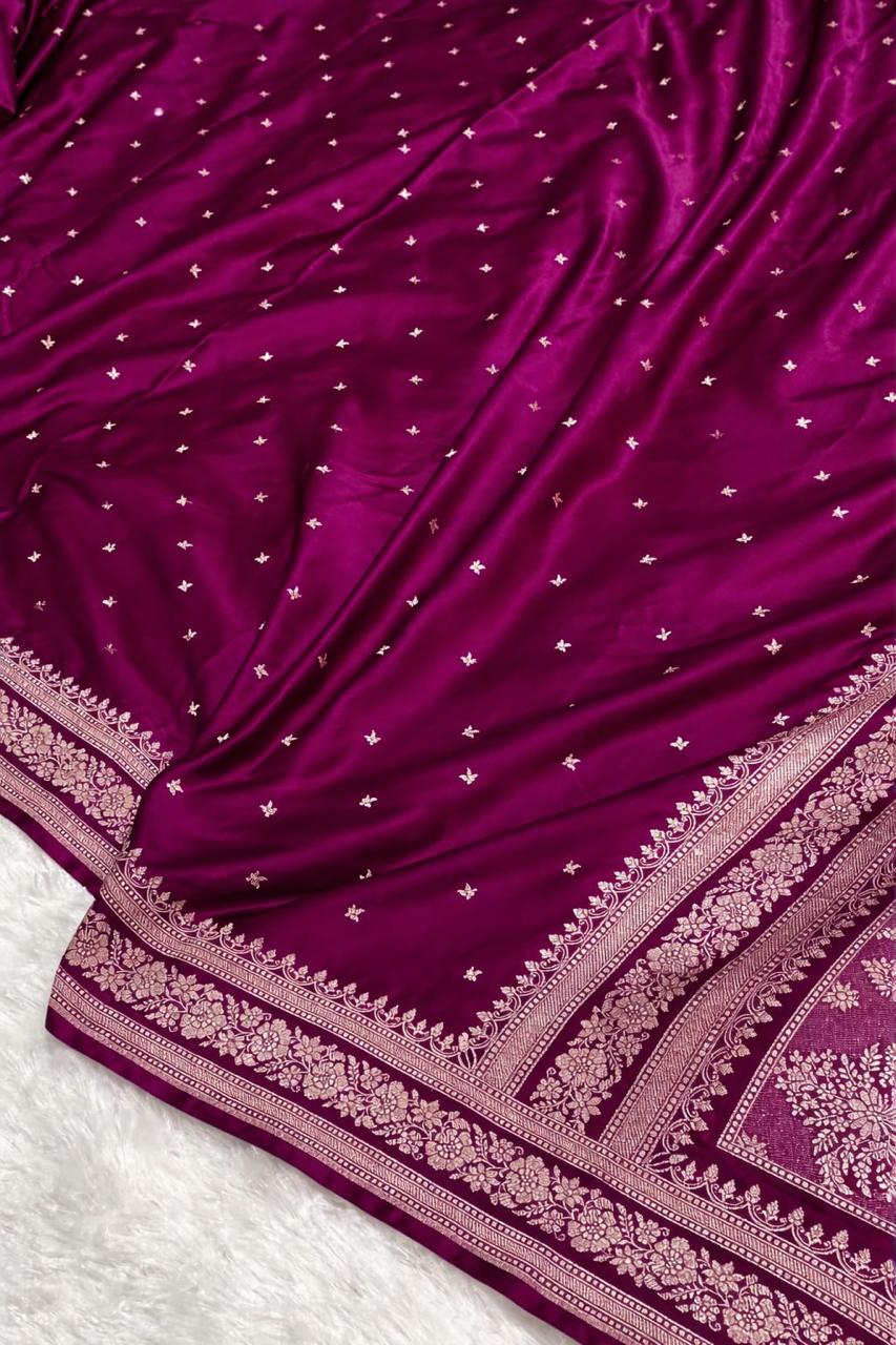 Pink Mashru saree
