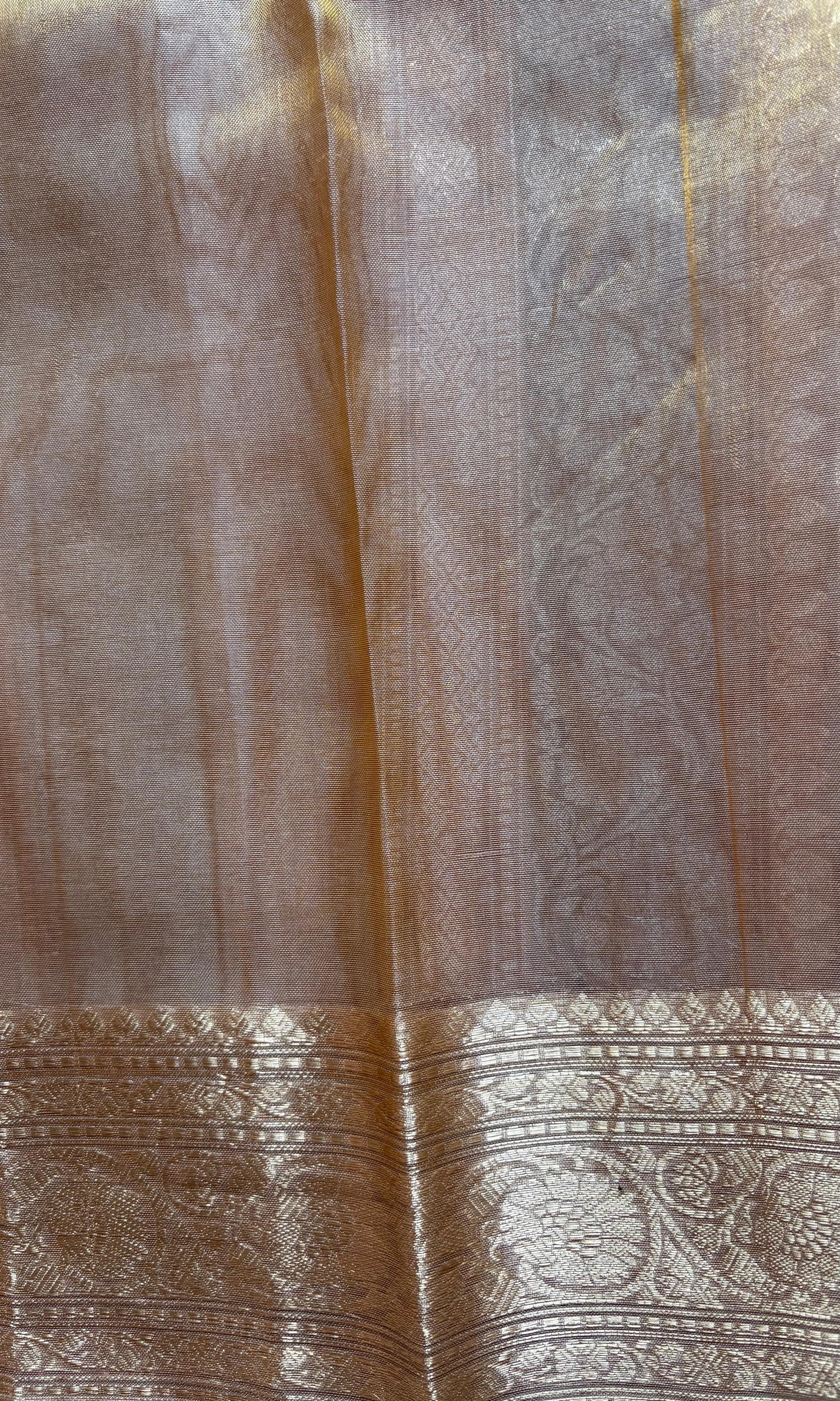 Brown Pure Tissue saree