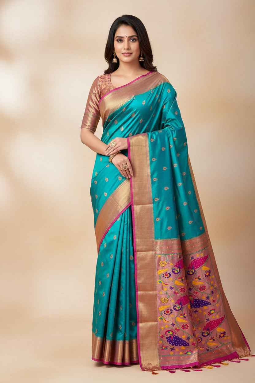 Green Paithani