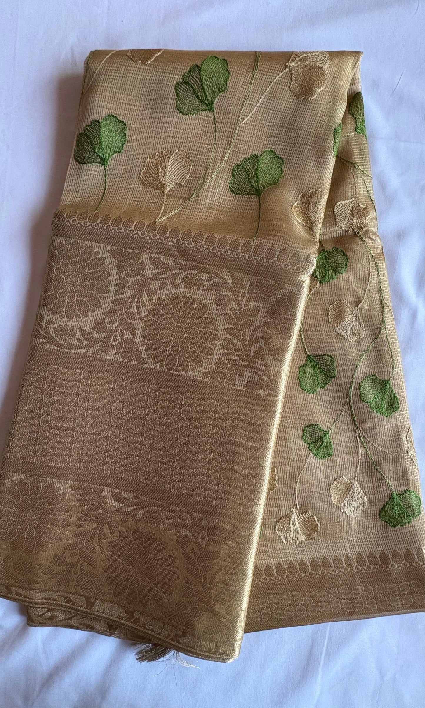 White Tissue Saree