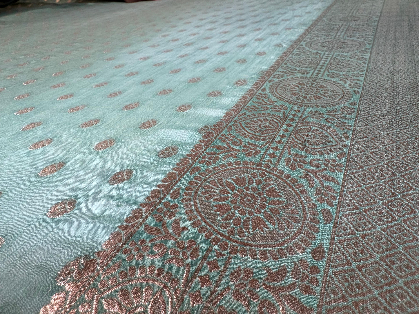 Pista Georgette Saree