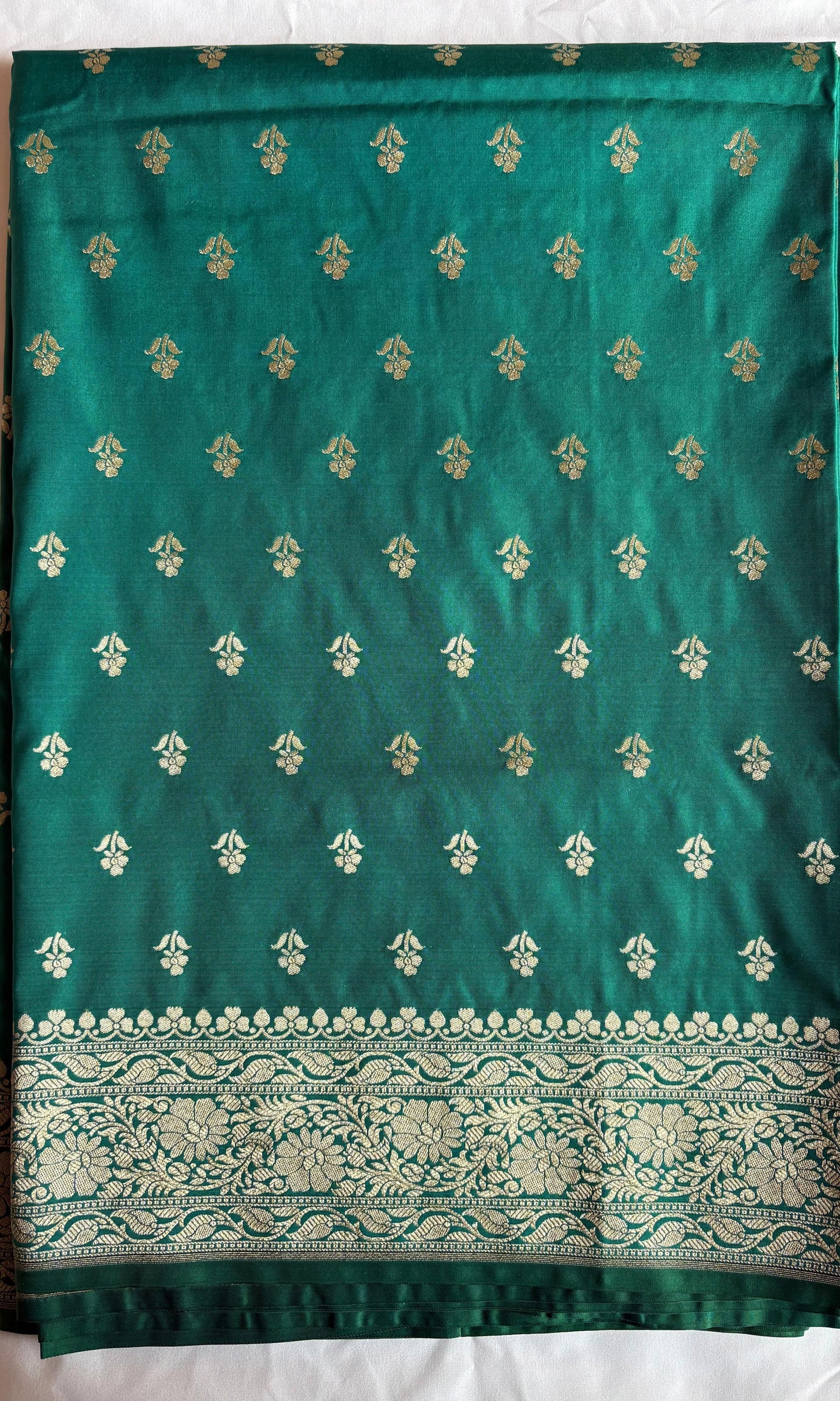 Banarasi green mashru silk saree