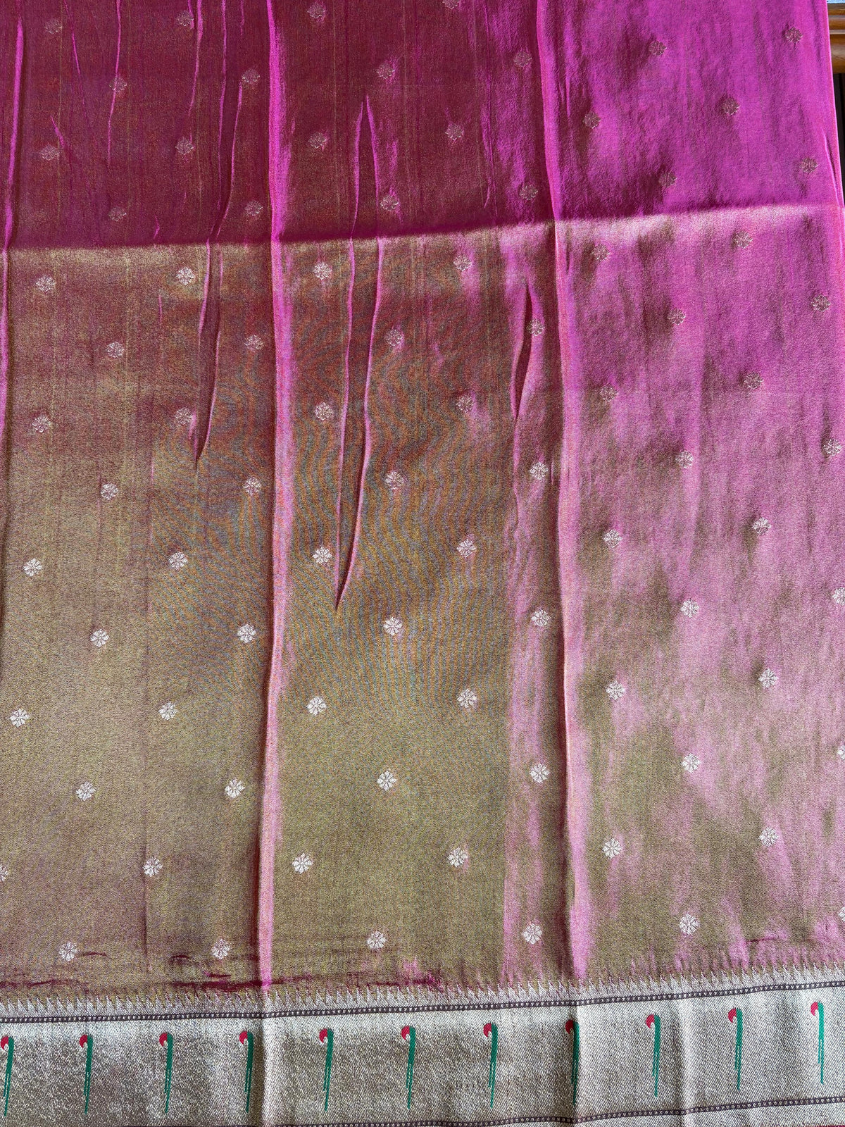 Pink Tissue Paithani