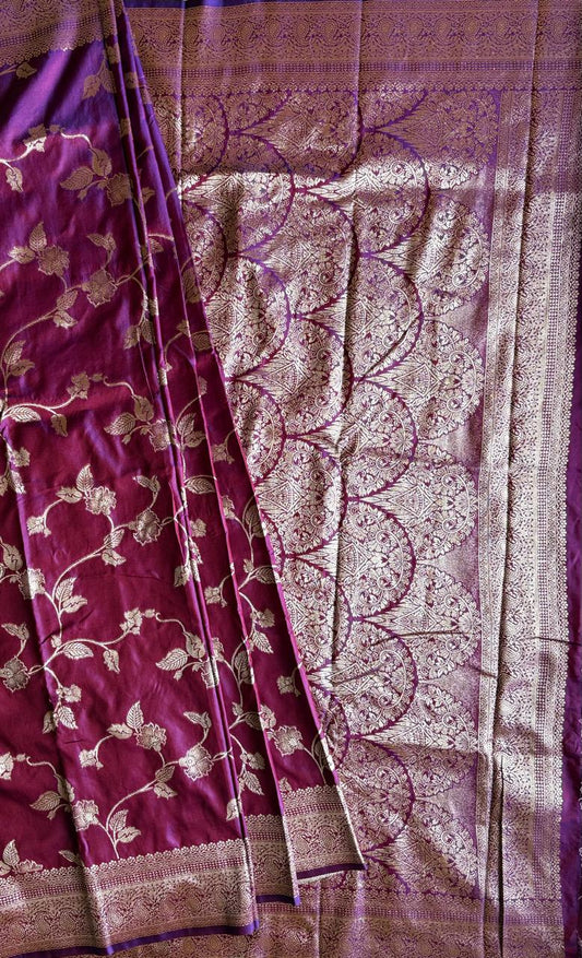 Baingan Silk Saree