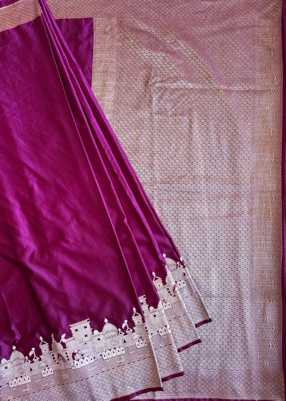 Banarasi Purple silk saree
