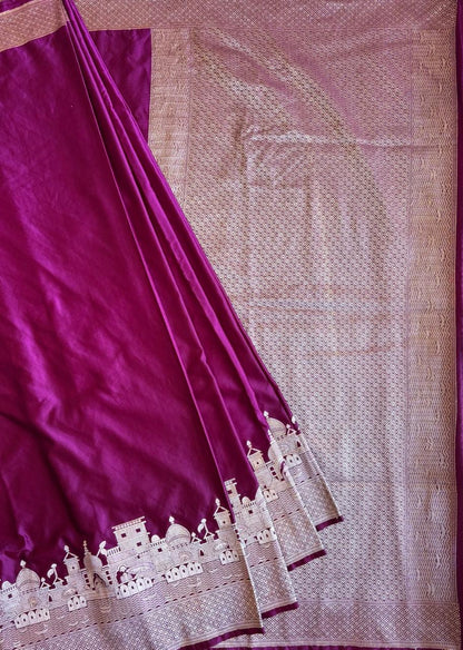 Banarasi Purple silk saree