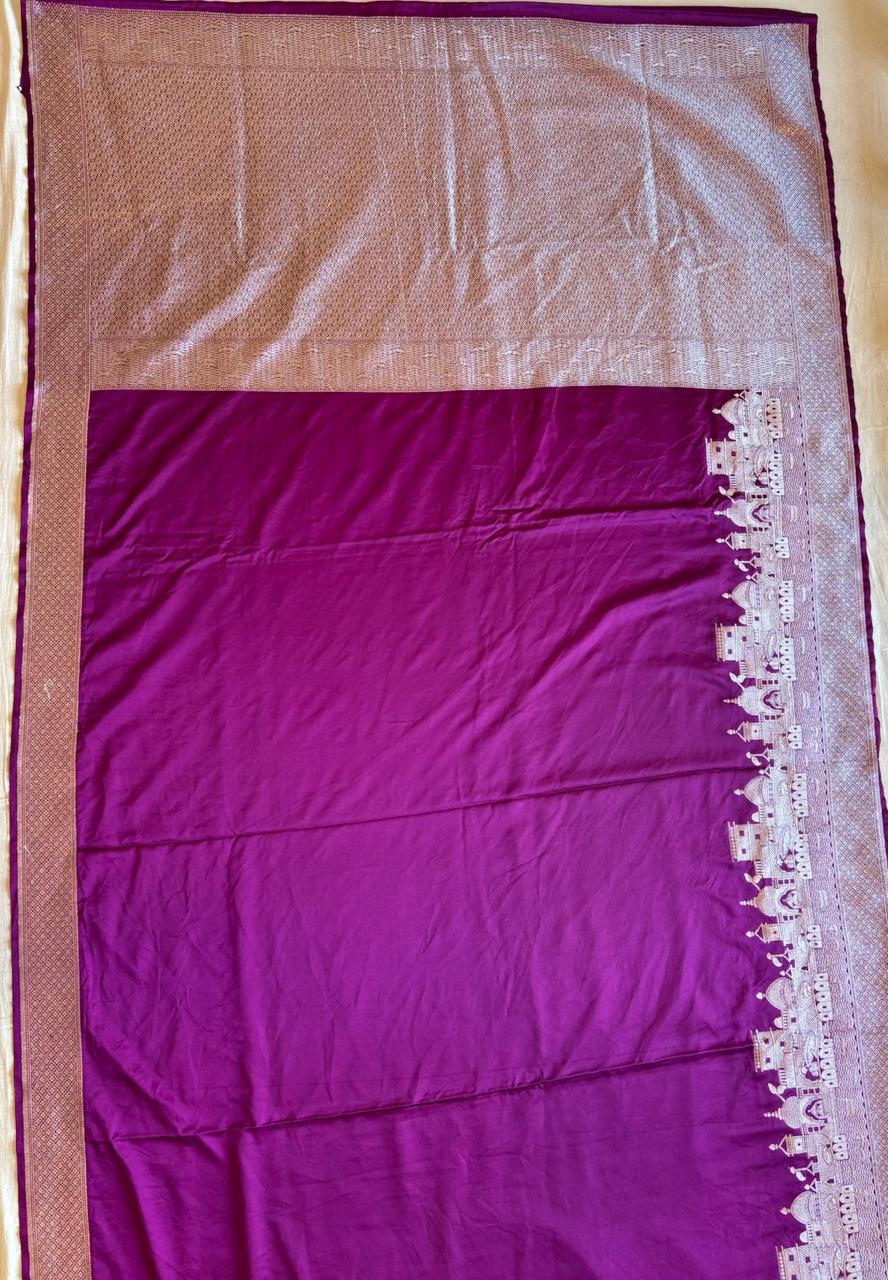 Banarasi Purple silk saree