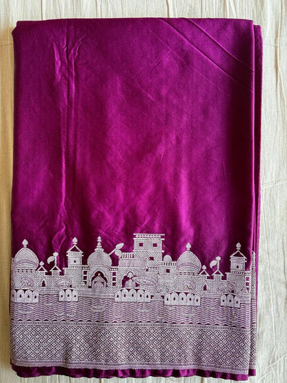 Banarasi Purple silk saree