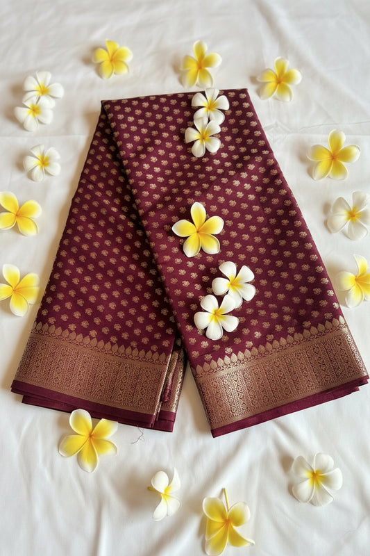 Maroon Silk Saree