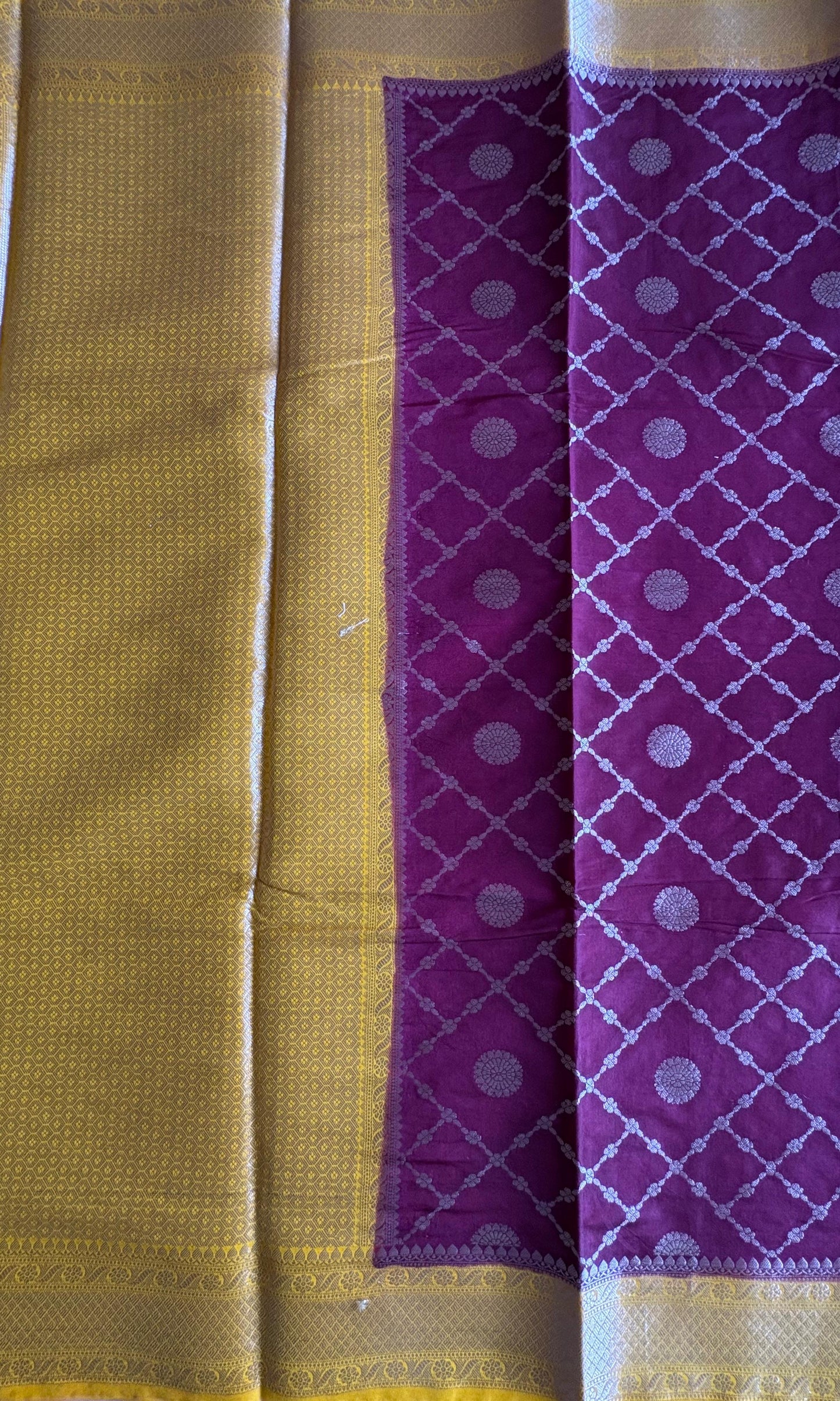 Maroon Mashru Saree