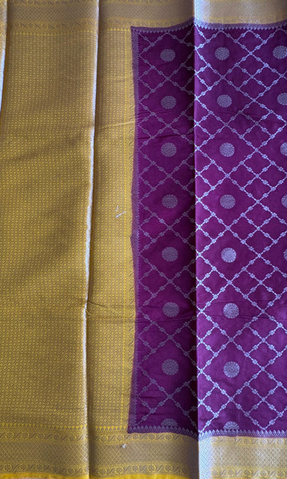Maroon Mashru Saree