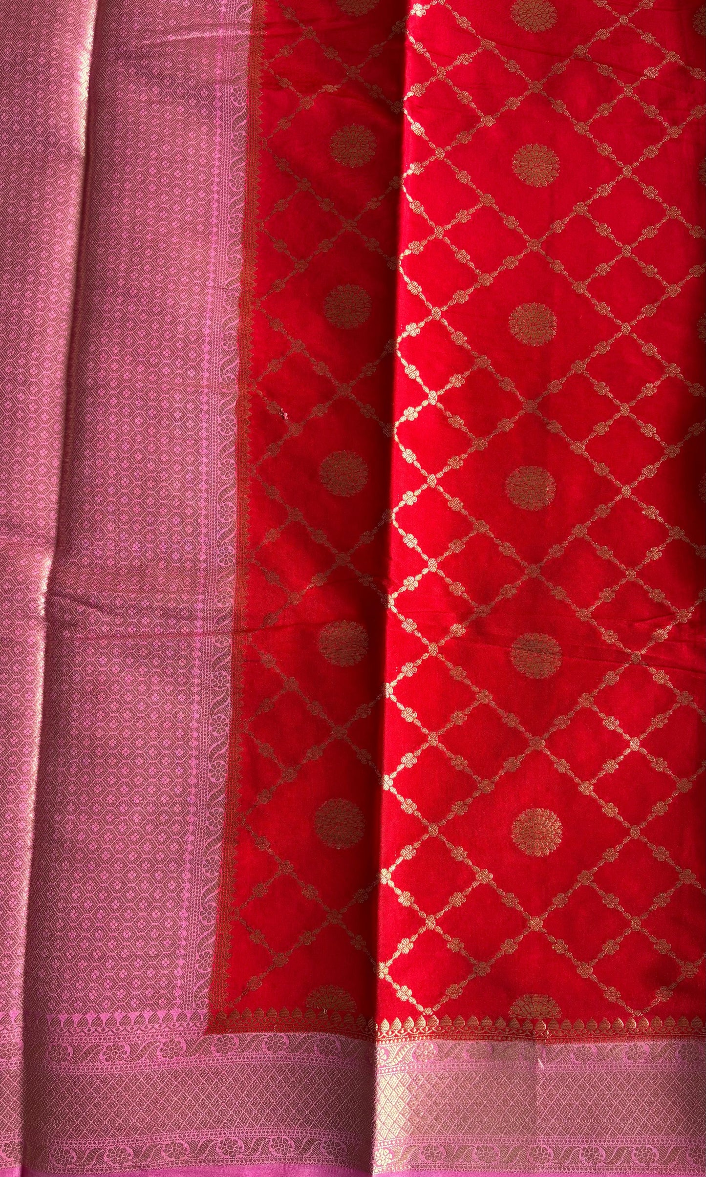 Red Mashru Silk Saree