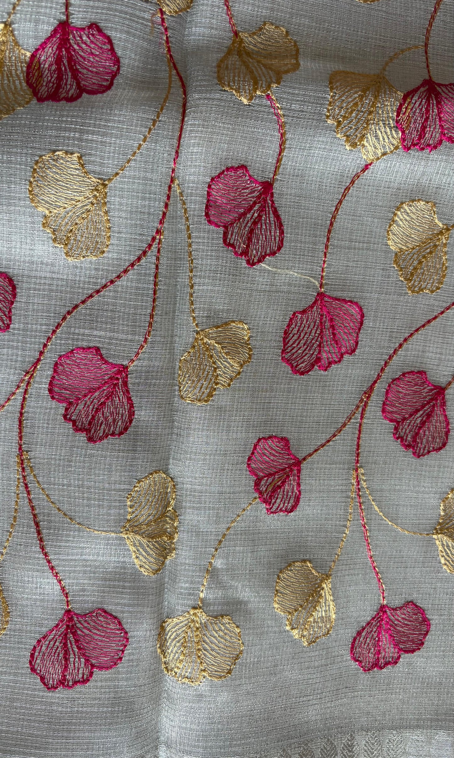 Gray Tissue Saree