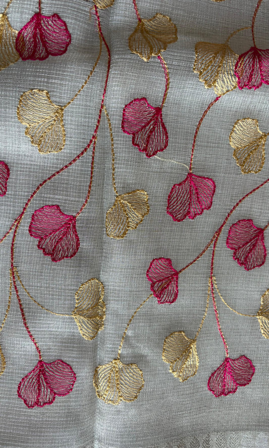 Gray Tissue Saree