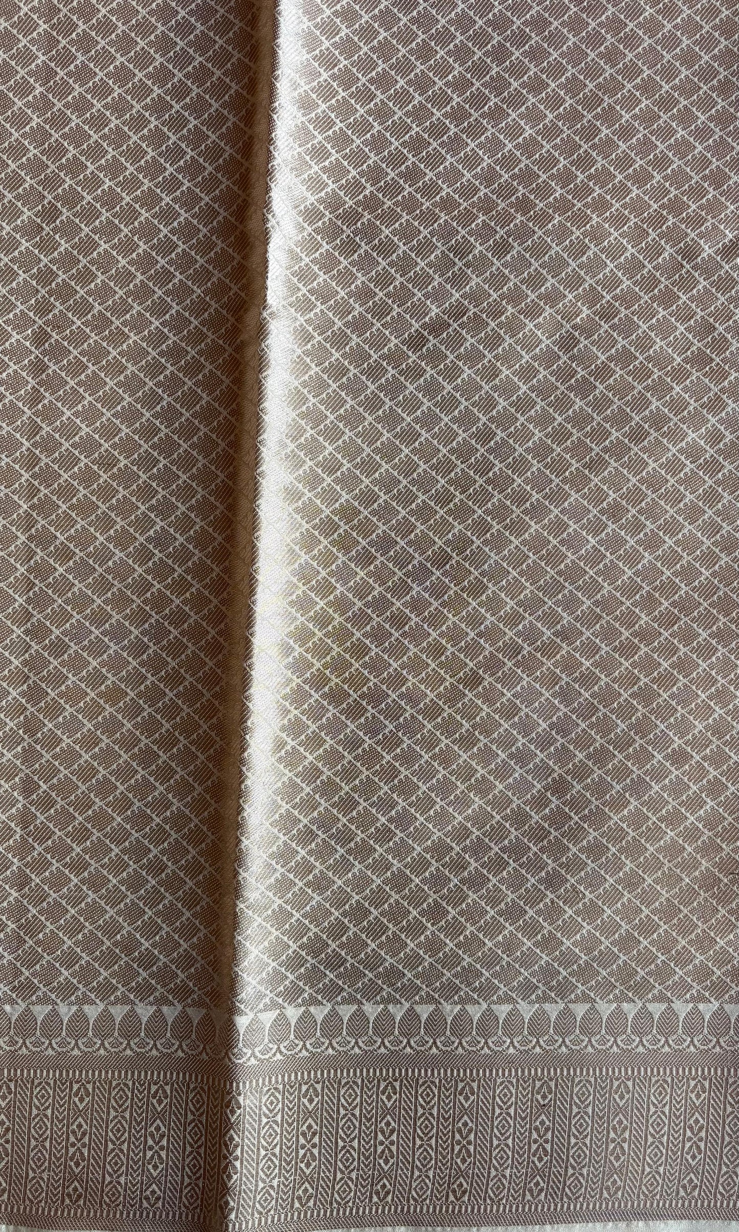 White Banarasi silk saree