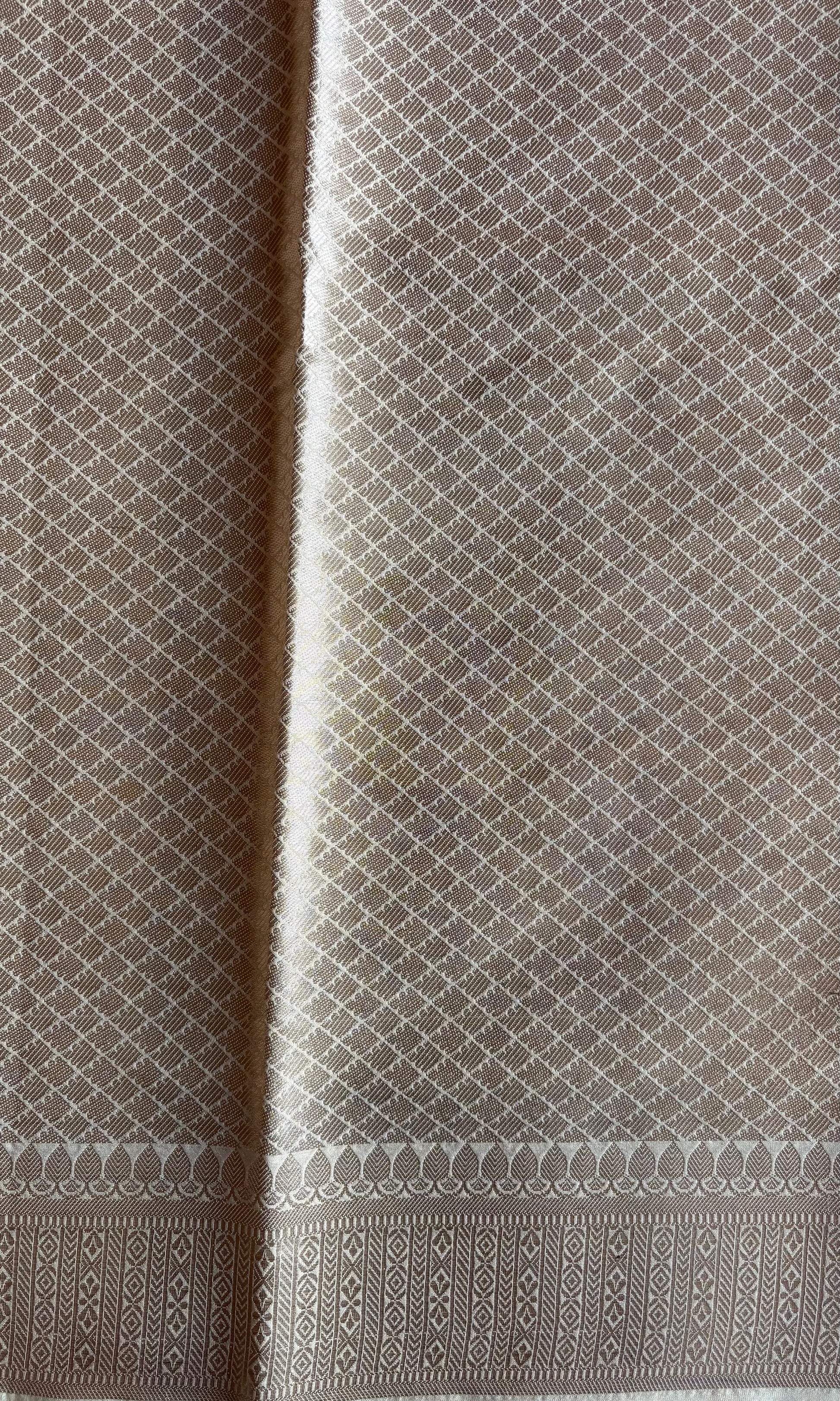 White Banarasi silk saree