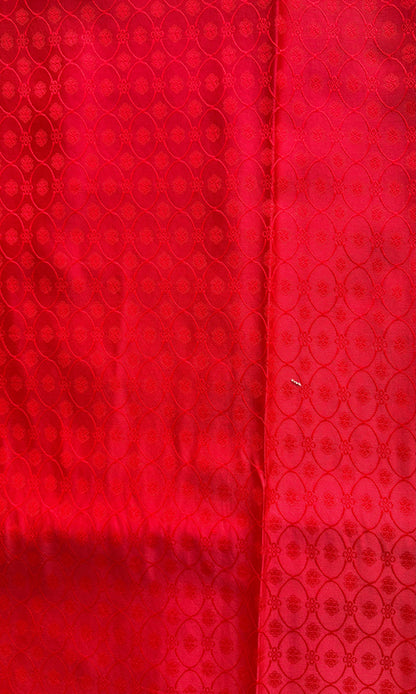 Red Mashru Saree