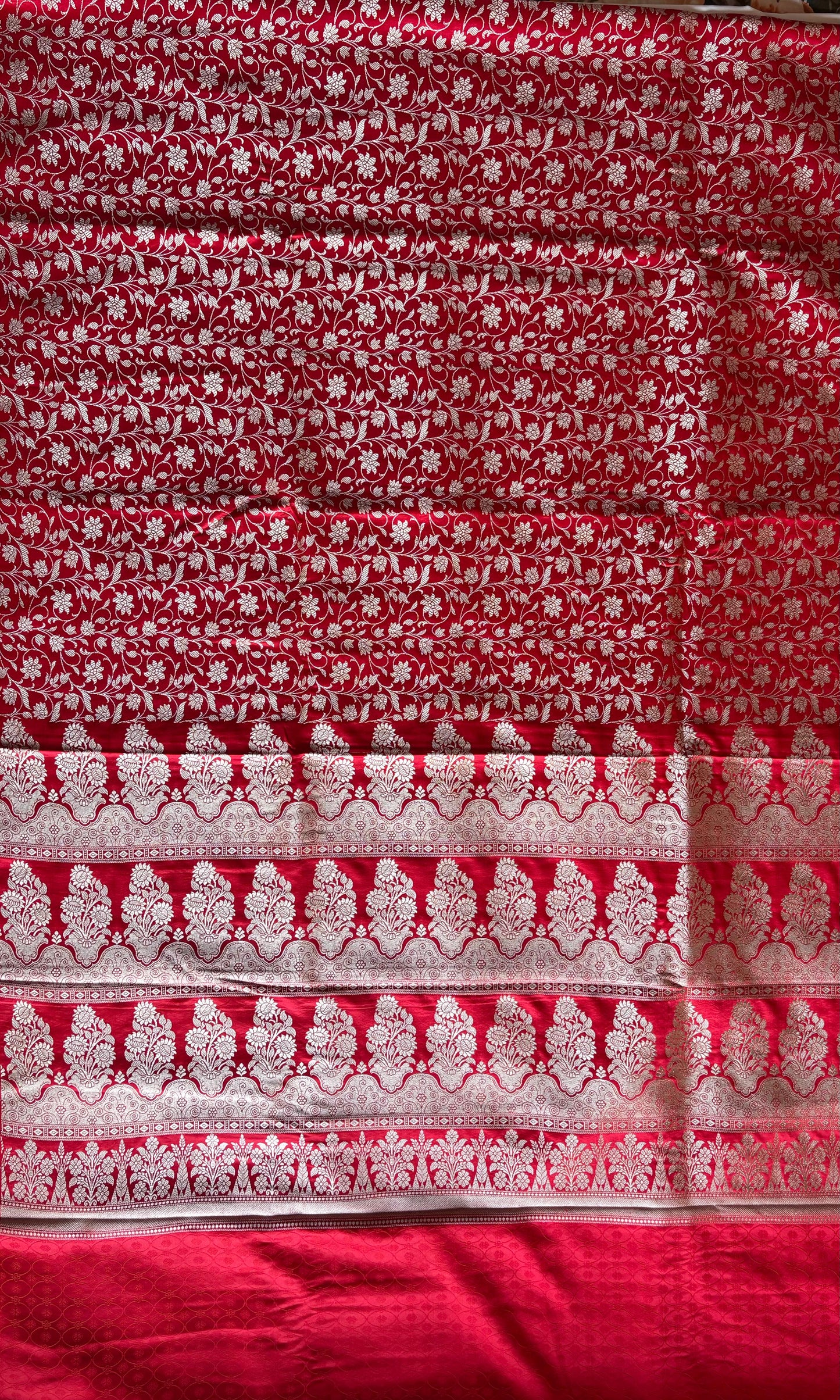 Red Mashru Saree