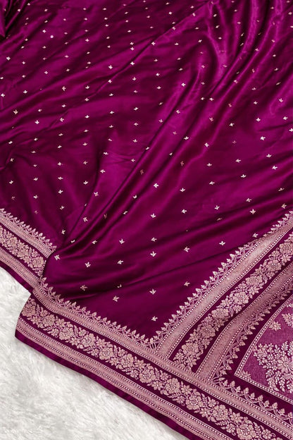 Pink Mashru saree