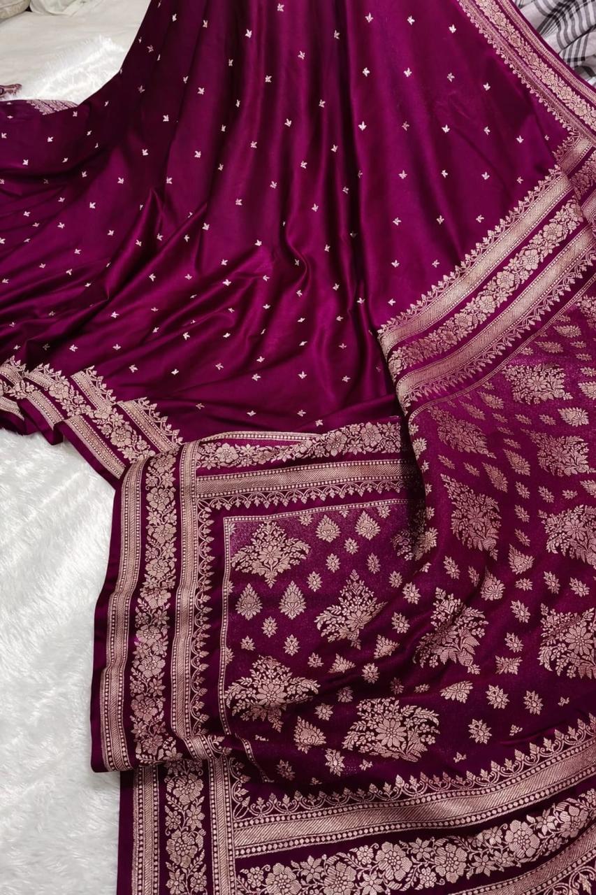 Pink Mashru saree