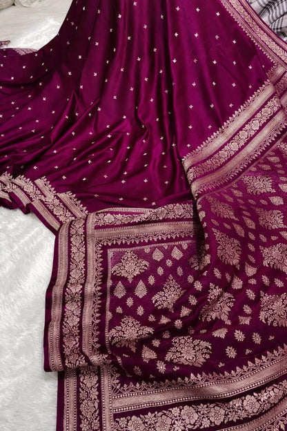 Pink Mashru saree