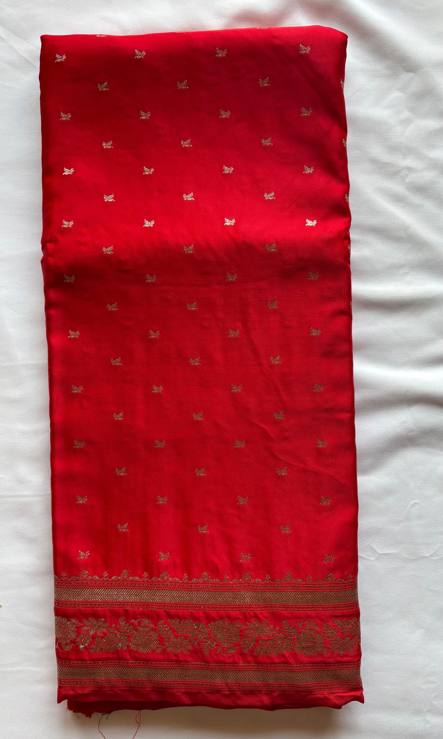 Red Mashru Saree