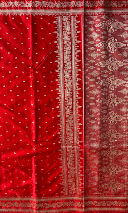 Red Mashru Saree