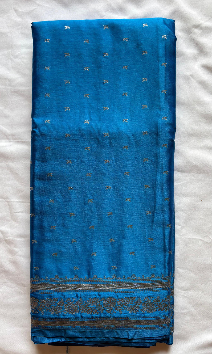 Blue Banarsi silk saree