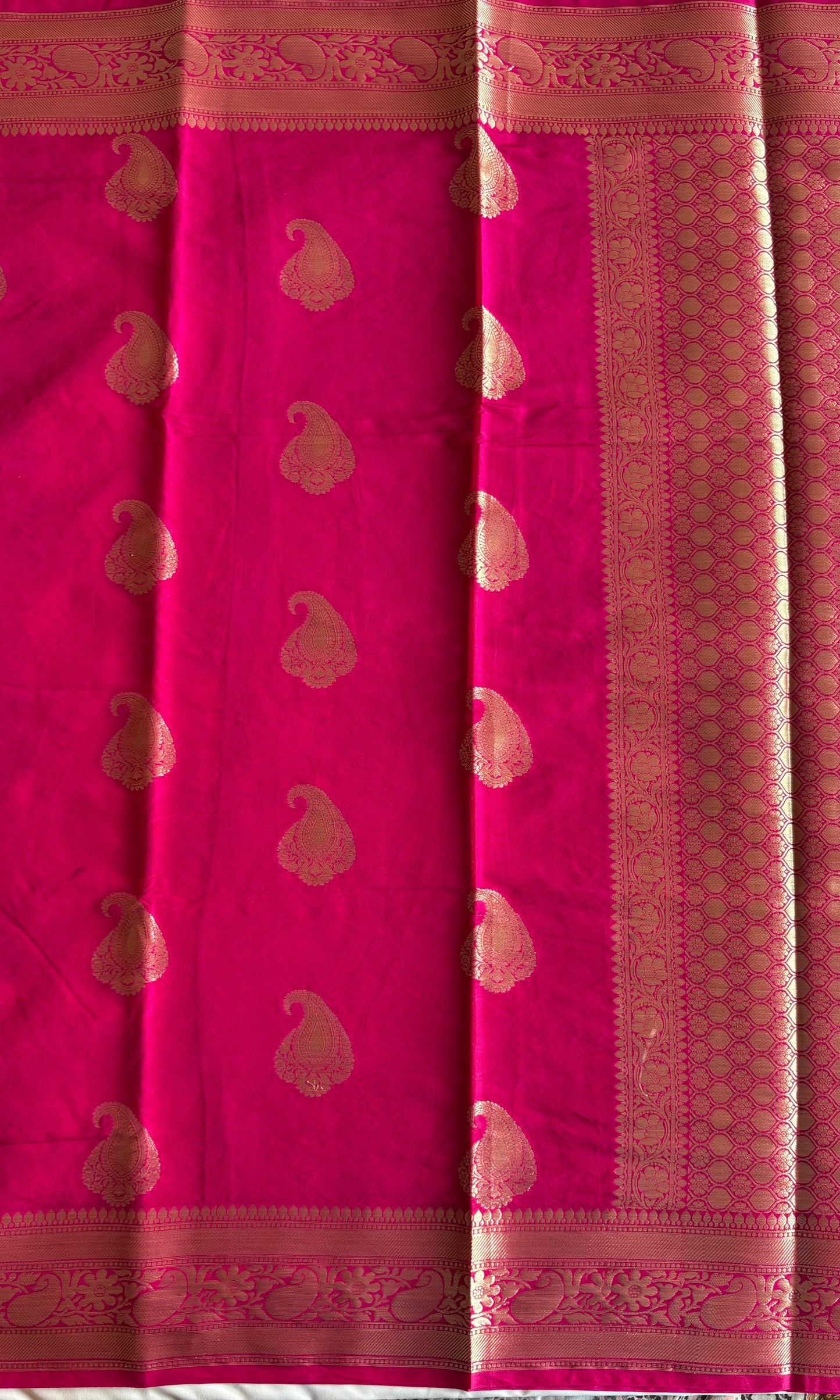 Rani Pink Silk Saree