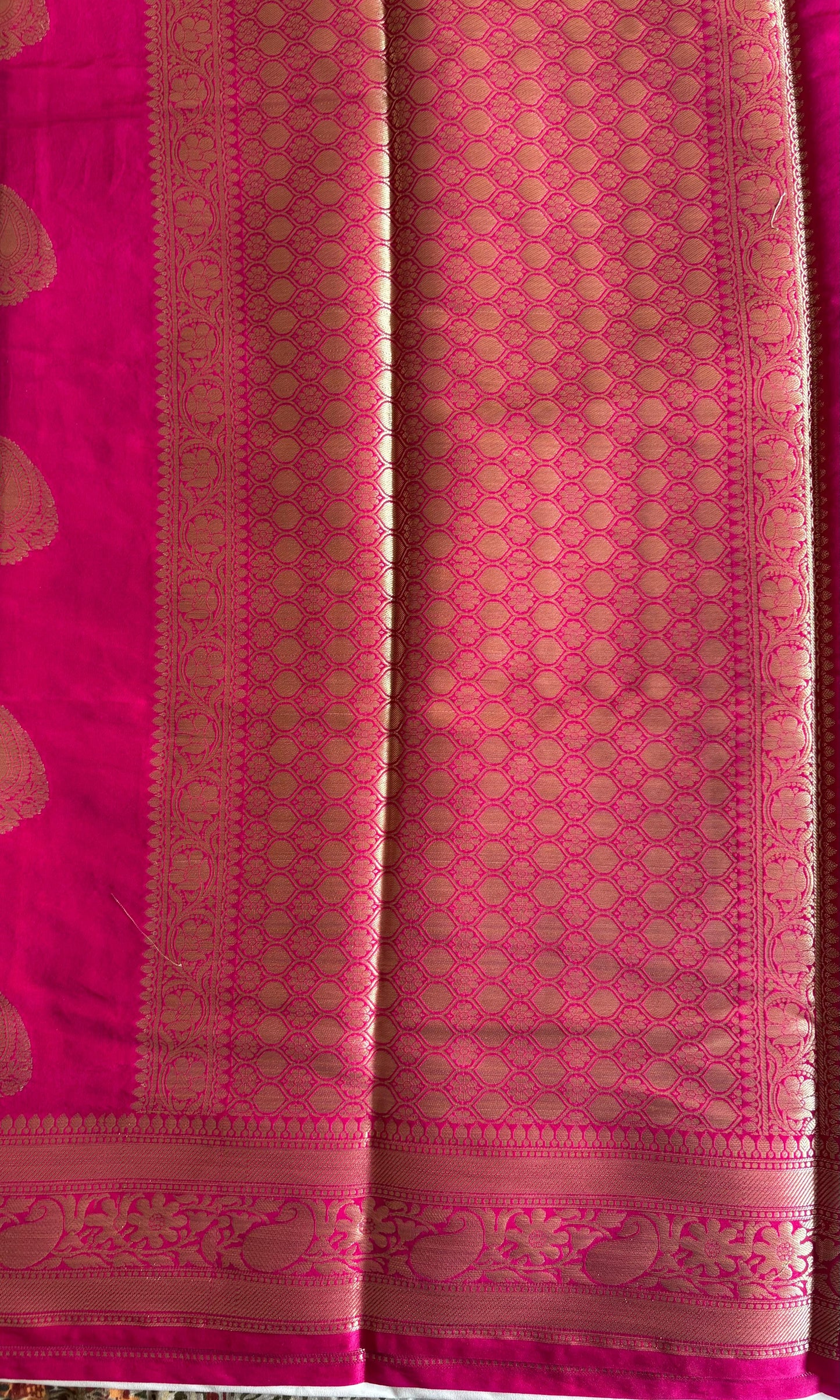 Rani Pink Silk Saree