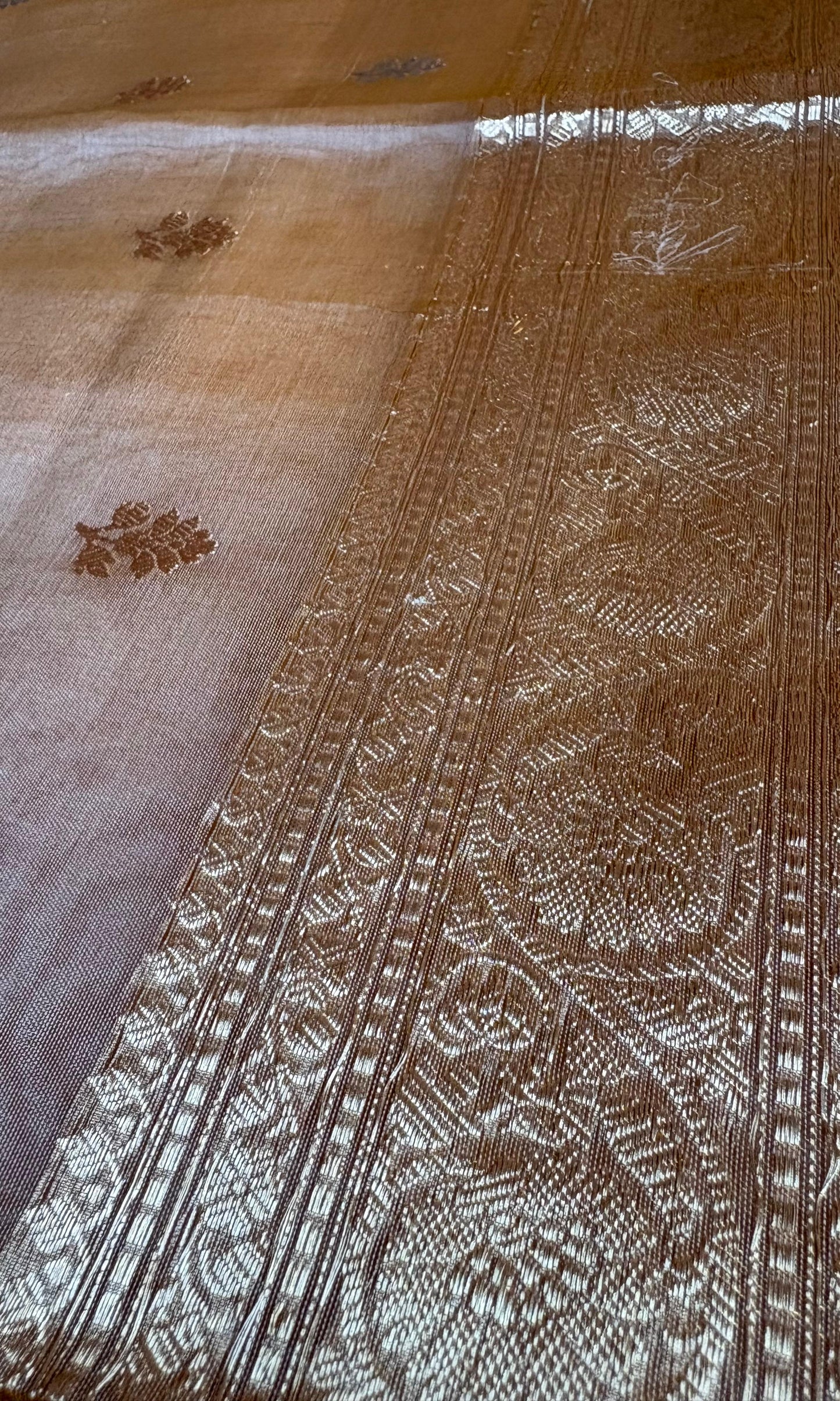 Brown Pure Tissue saree