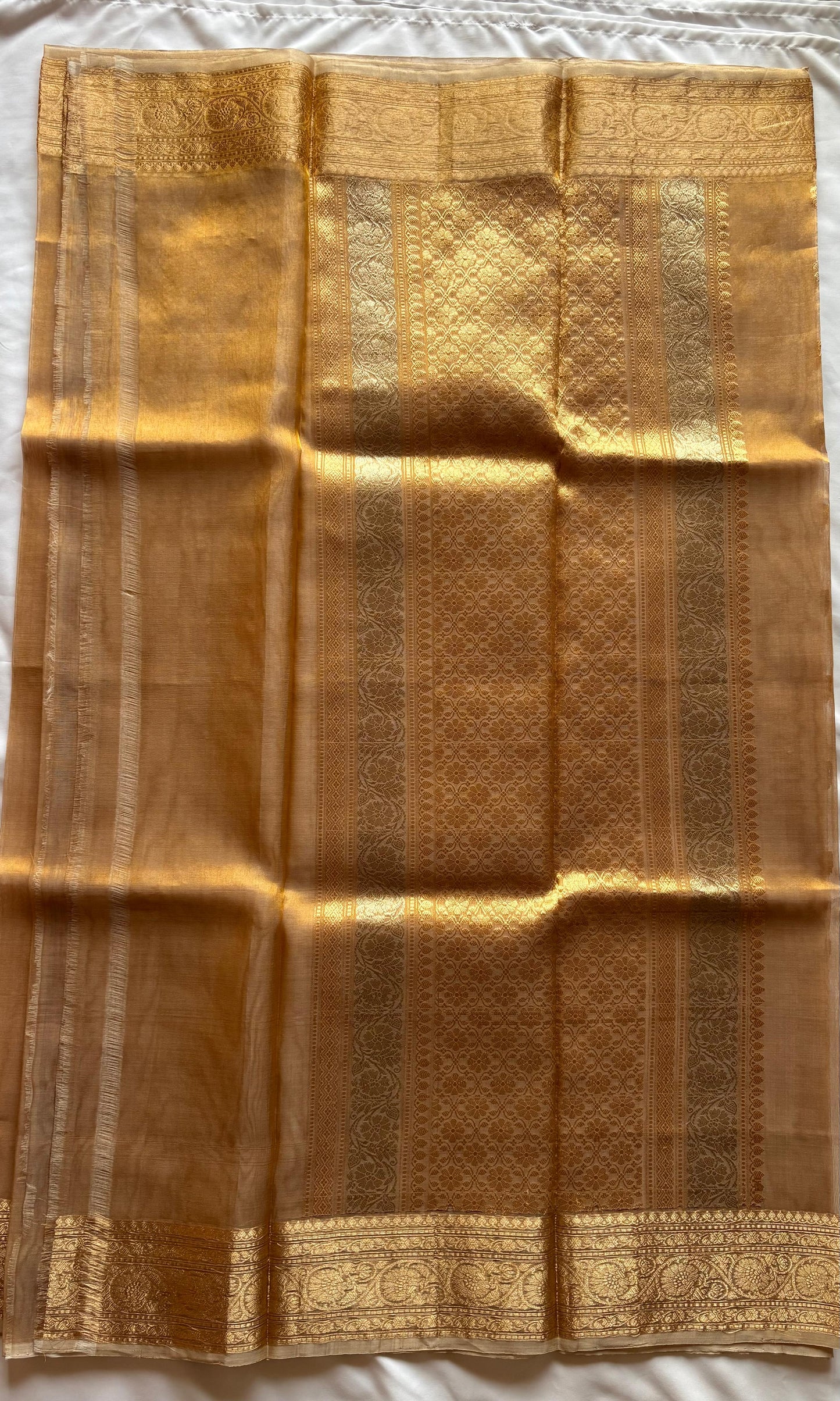 Brown Pure Tissue saree