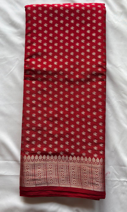 Banarai Red silk saree