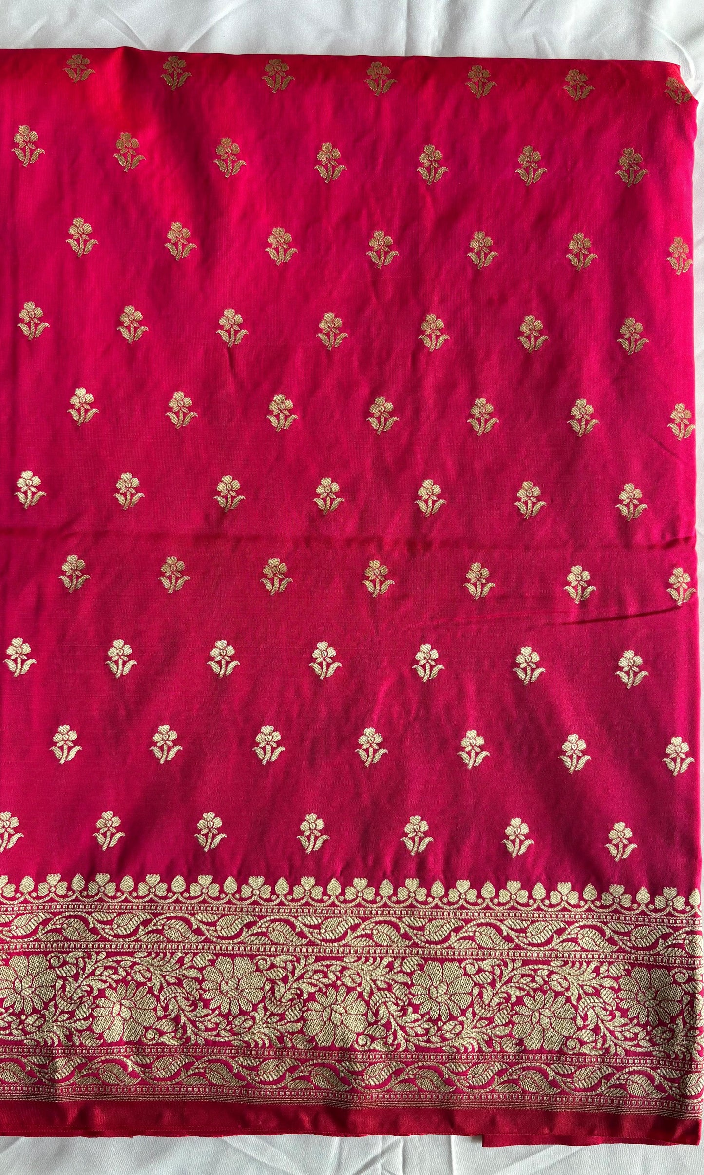 Banarsi pink mashru silk saree
