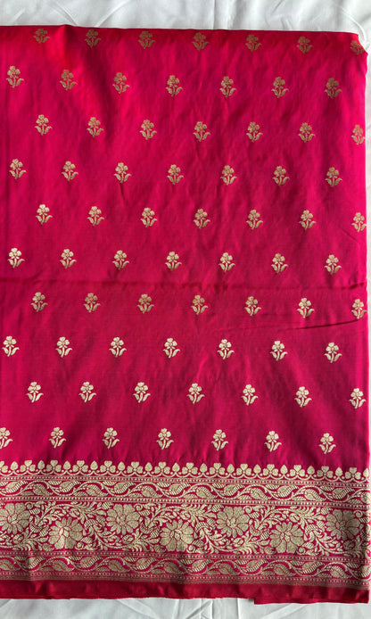 Banarsi pink mashru silk saree