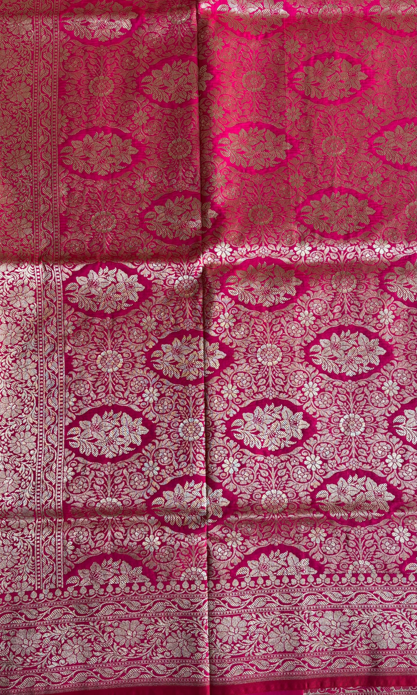 Banarsi pink mashru silk saree