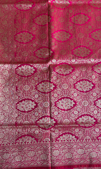 Banarsi pink mashru silk saree
