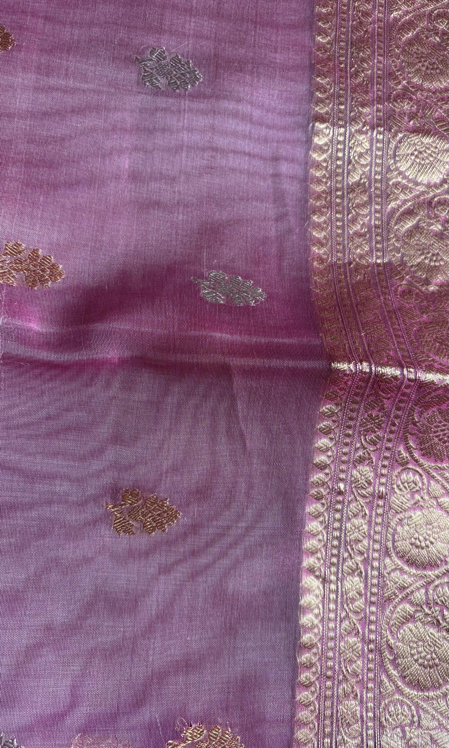 Pink Banarasi Tissue silk saree