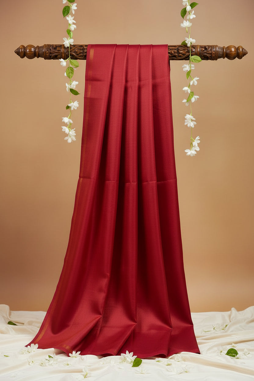 Brown tissue saree