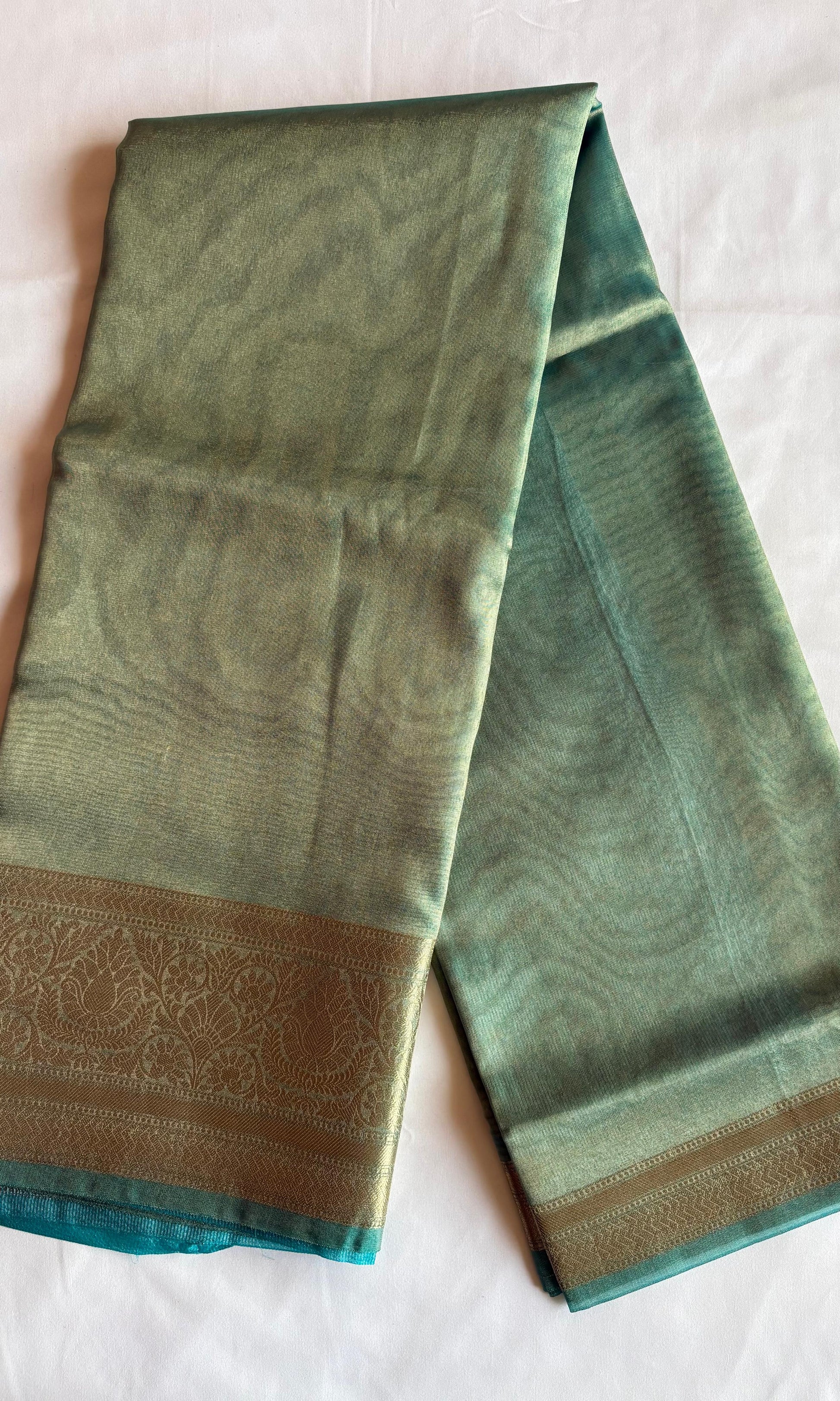 Blue Banarasi Tissue silk saree