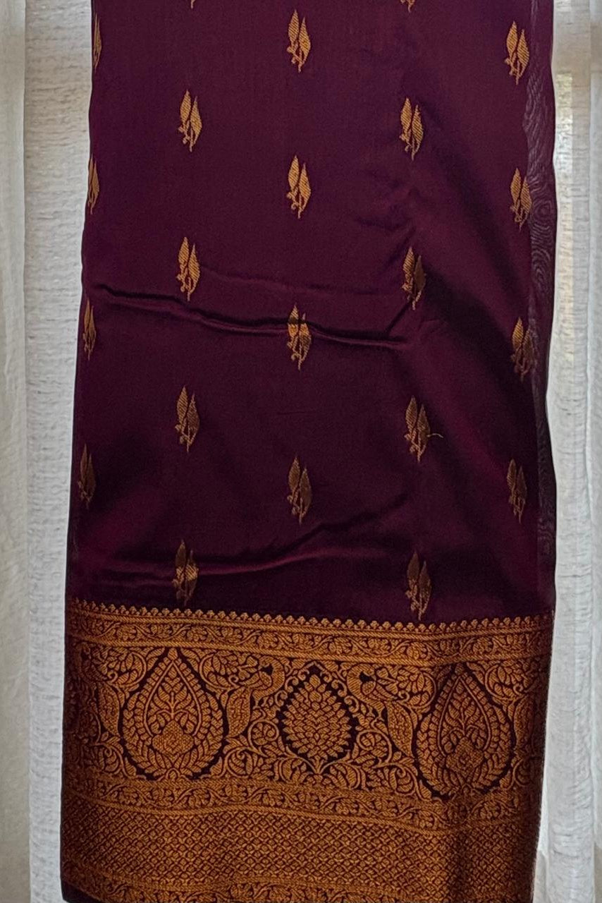 Exclusive Baingan Color Saree