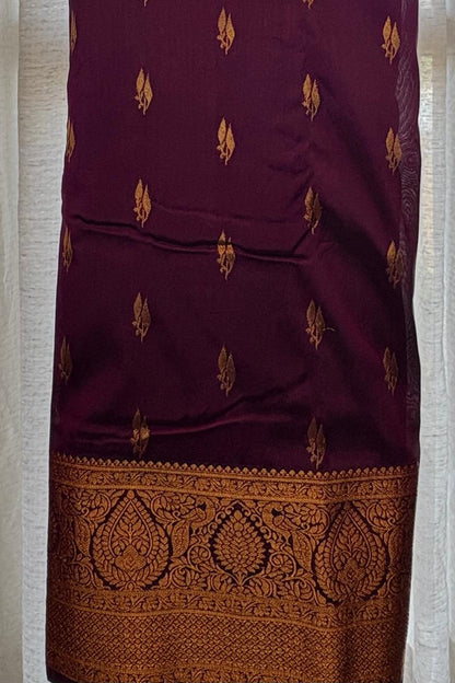 Exclusive Baingan Color Saree