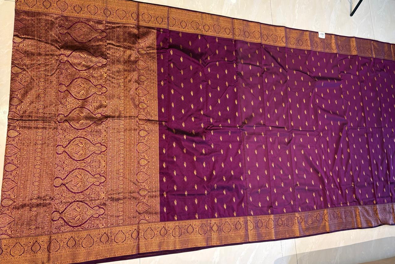 Exclusive Baingan Color Saree