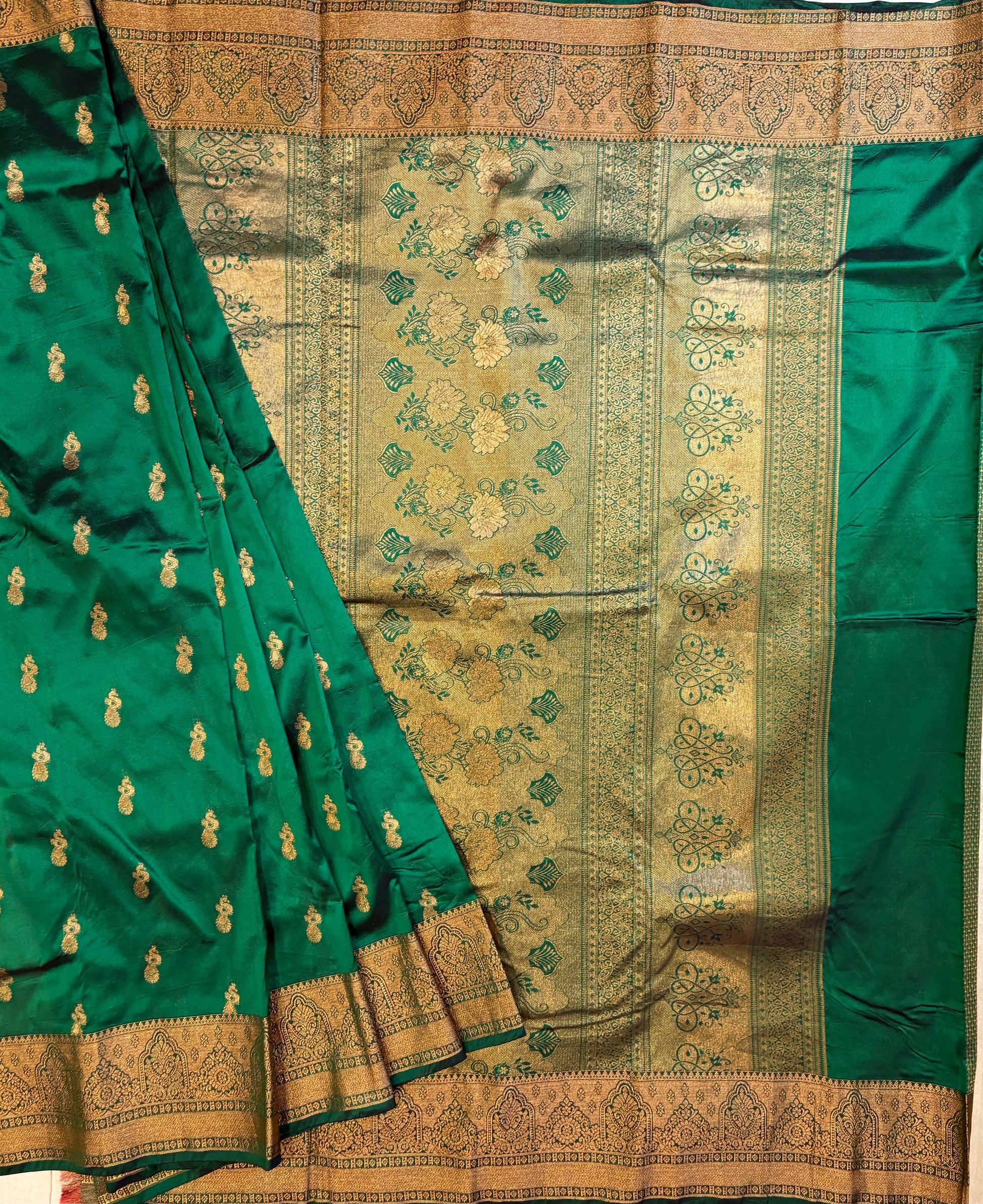 Green silk saree