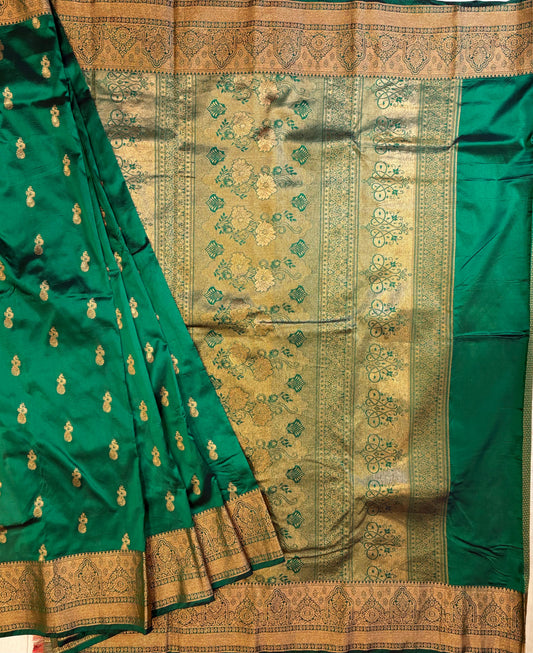 Green silk saree