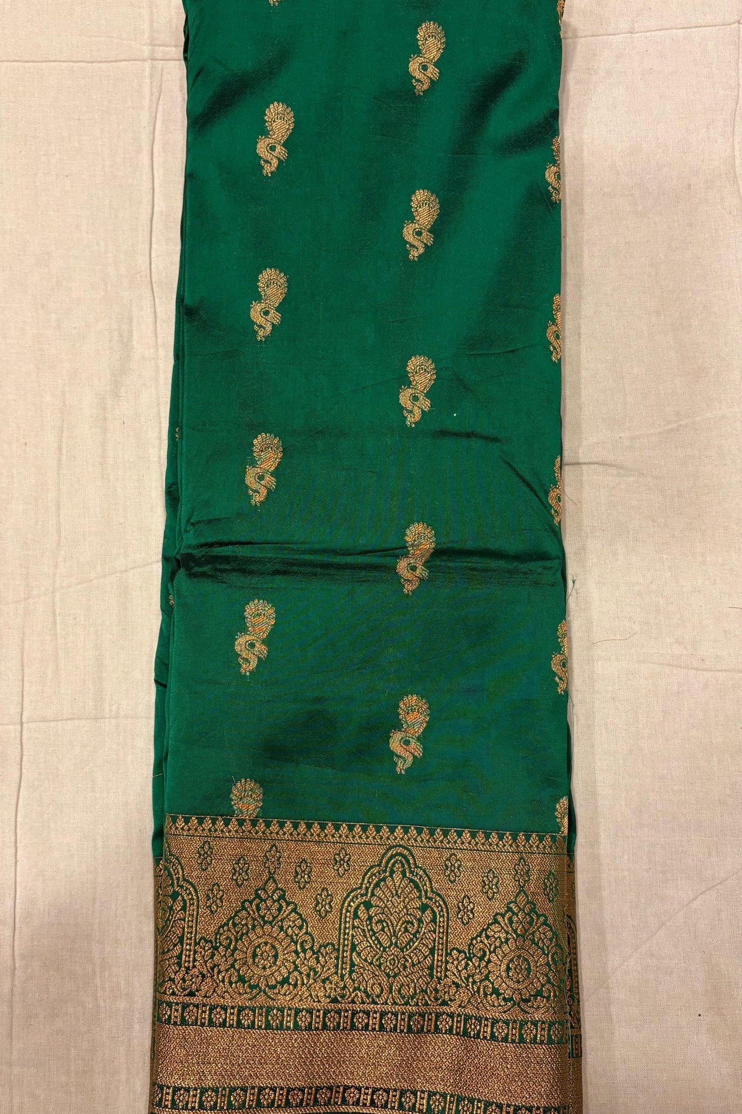 Green silk saree