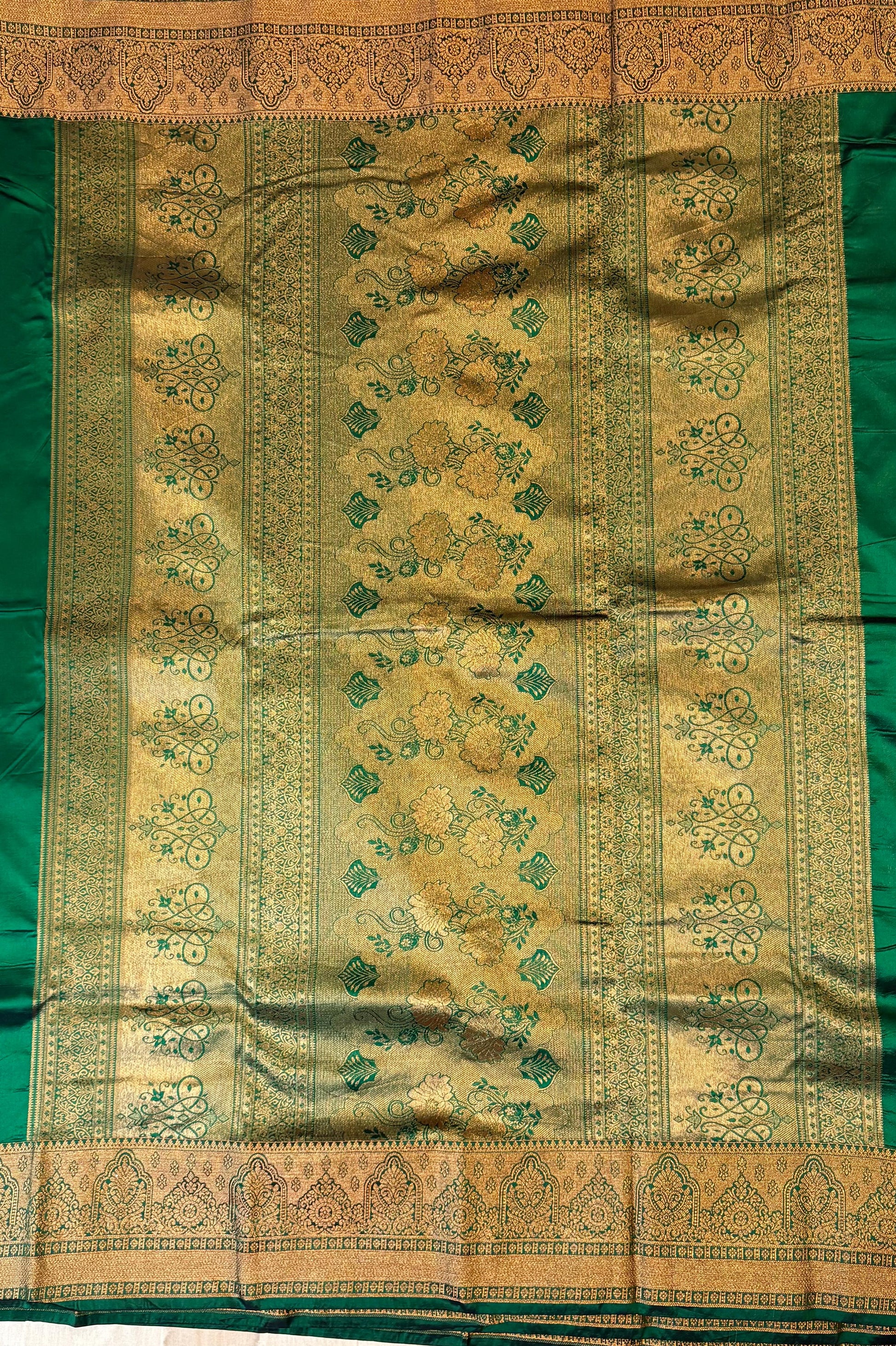 Green silk saree