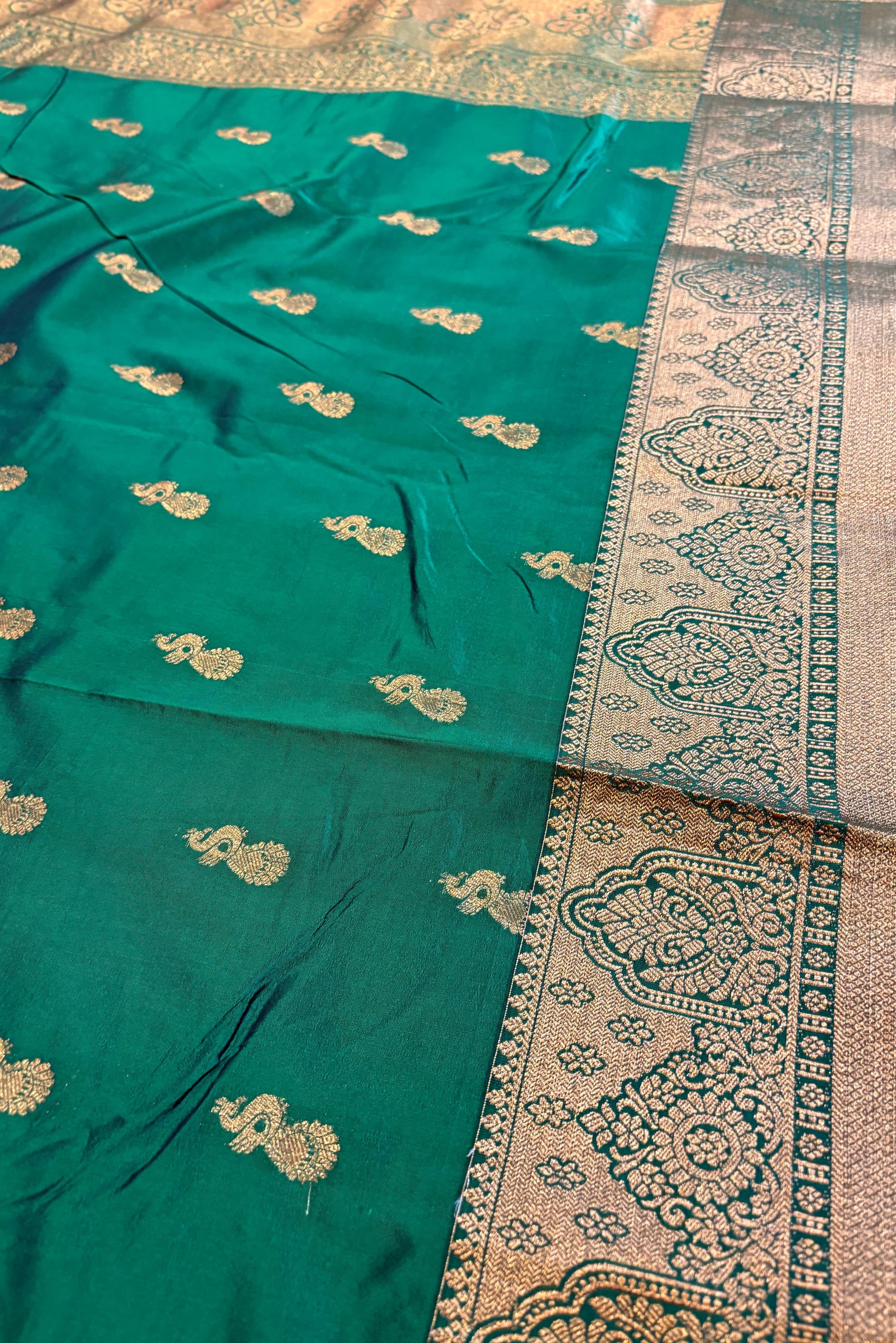 Green silk saree