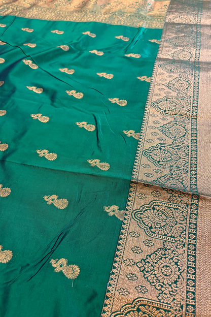 Green silk saree